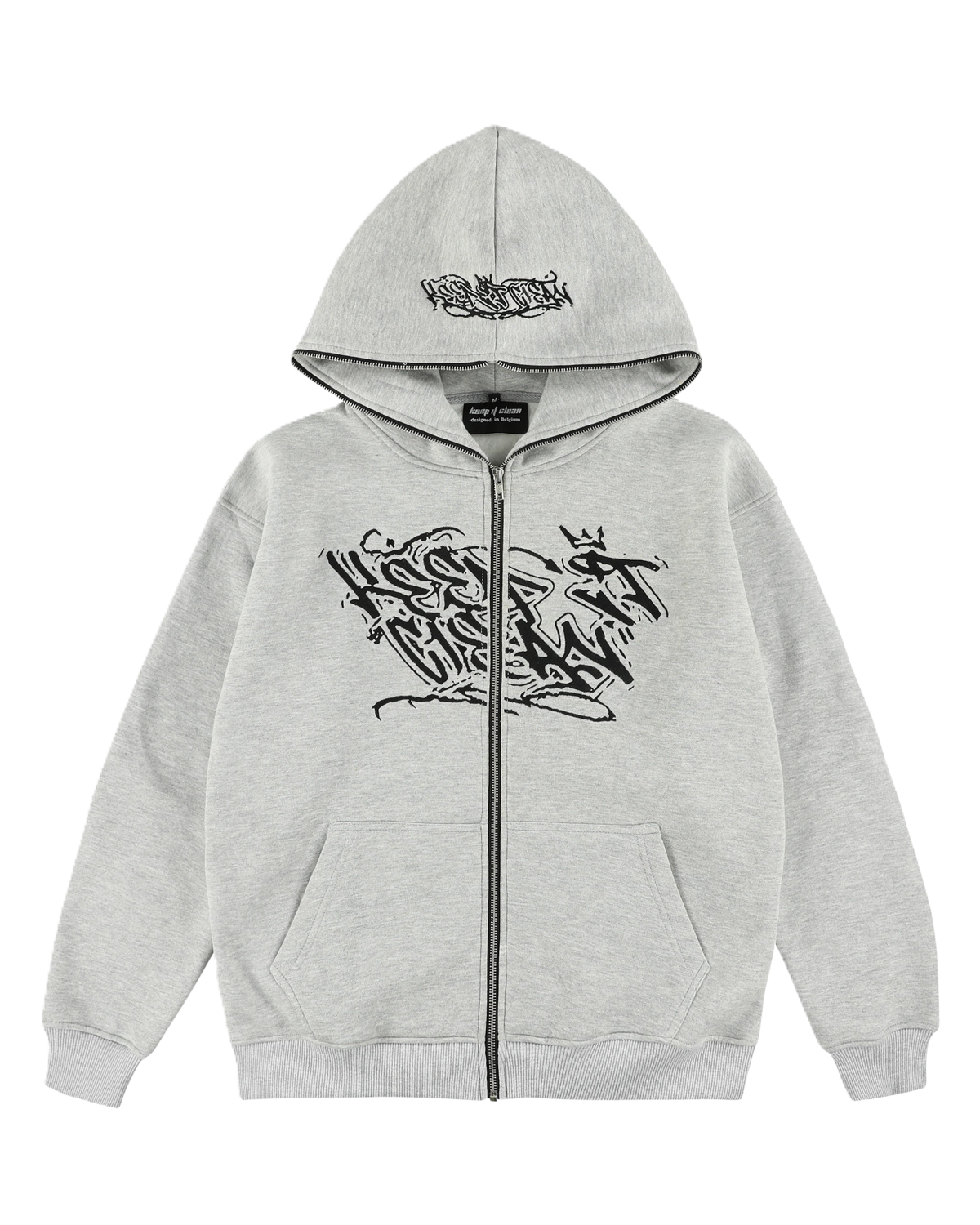 KEEP IT CLEAN "SIXT CIRCLE" FULL ZIP HOOD GREY