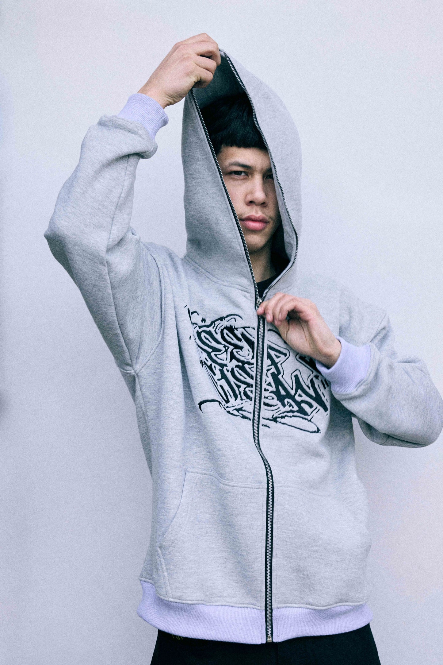 KEEP IT CLEAN "SIXT CIRCLE" FULL ZIP HOOD GREY