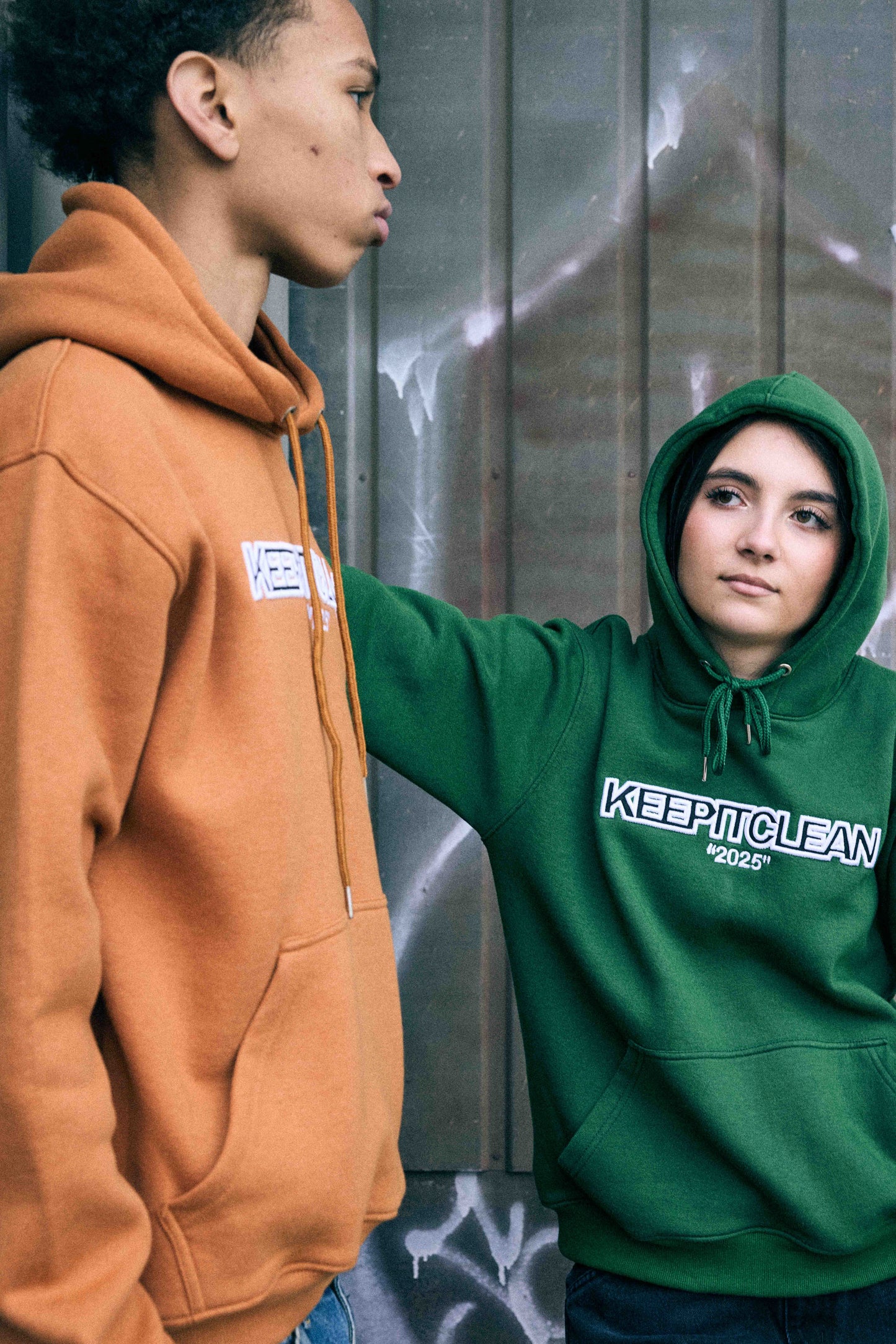 KEEP IT CLEAN -EVERBOLD GREEN HOODIE