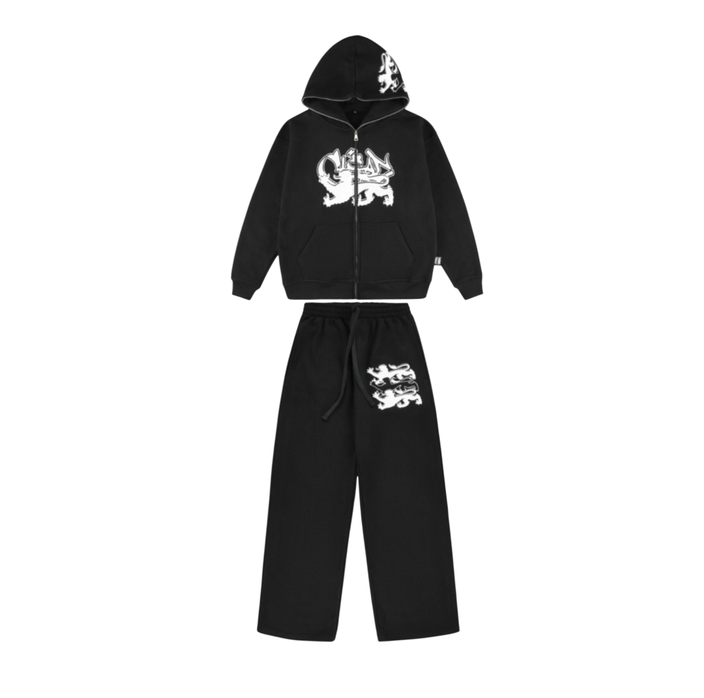 KEEP IT CLEAN "FEARED LION" TRAKSUIT BLACK