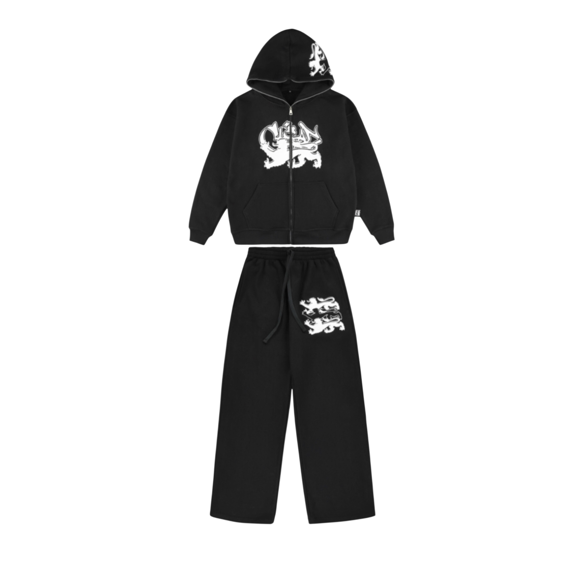 KEEP IT CLEAN "FEARED LION" TRAKSUIT BLACK