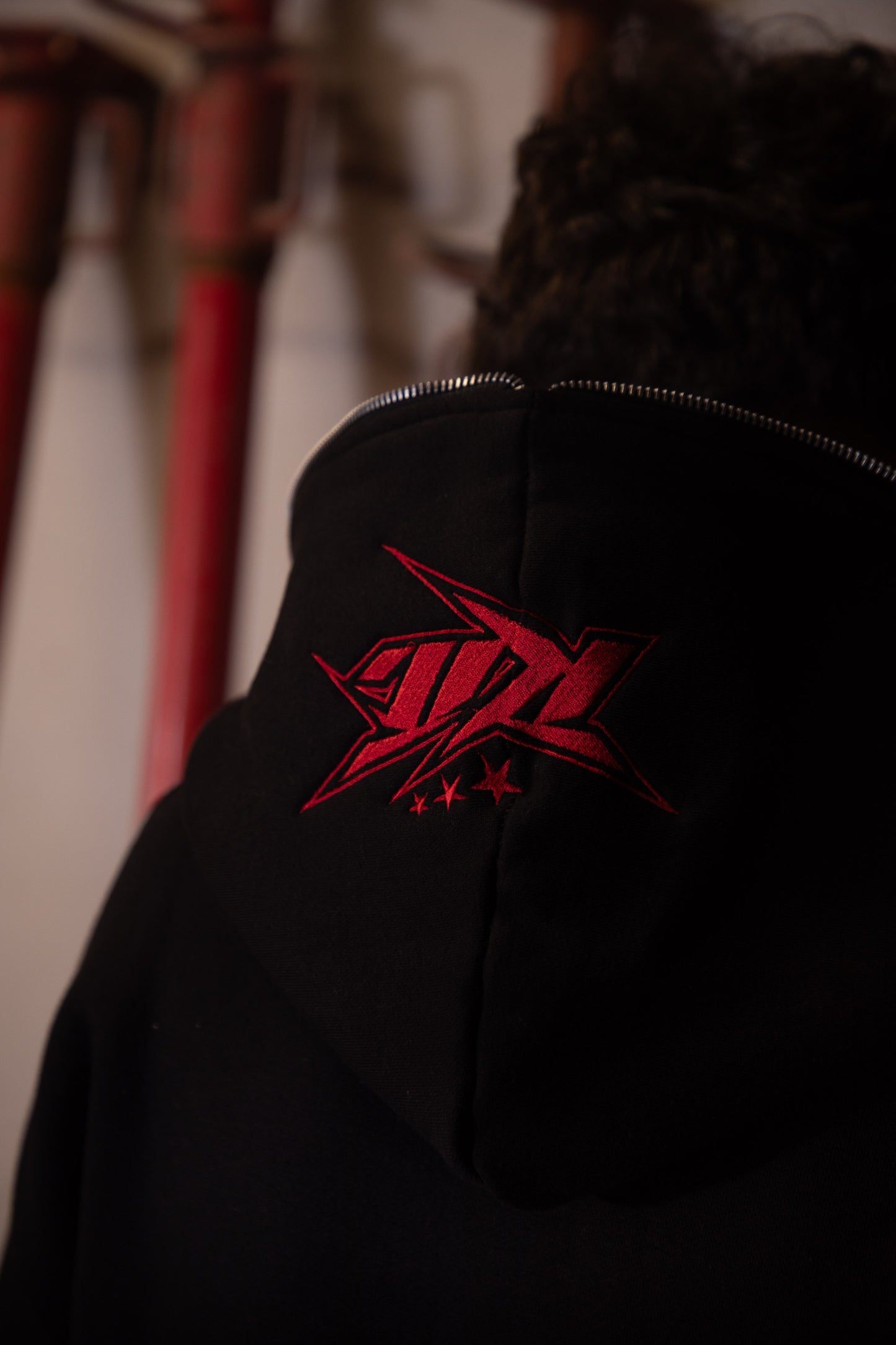 KEEP IT CLEAN - INFINITY FULL ZIPPER HOOD - RED/BLACK*