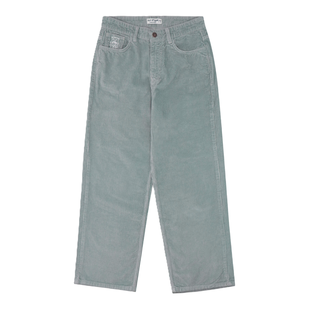 KEEP IT CLEAN - LOOSE PANT CORDUROY - AQUA/MINT
