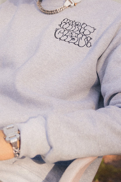 KEEP IT CLEAN - THROW UP CREWNECK - GREY