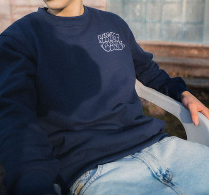 KEEP IT CLEAN - THROW UP CREWNECK - NAVY