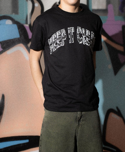 KEEP IT CLEAN - SYSTEM GLITCH TEE - BLACK