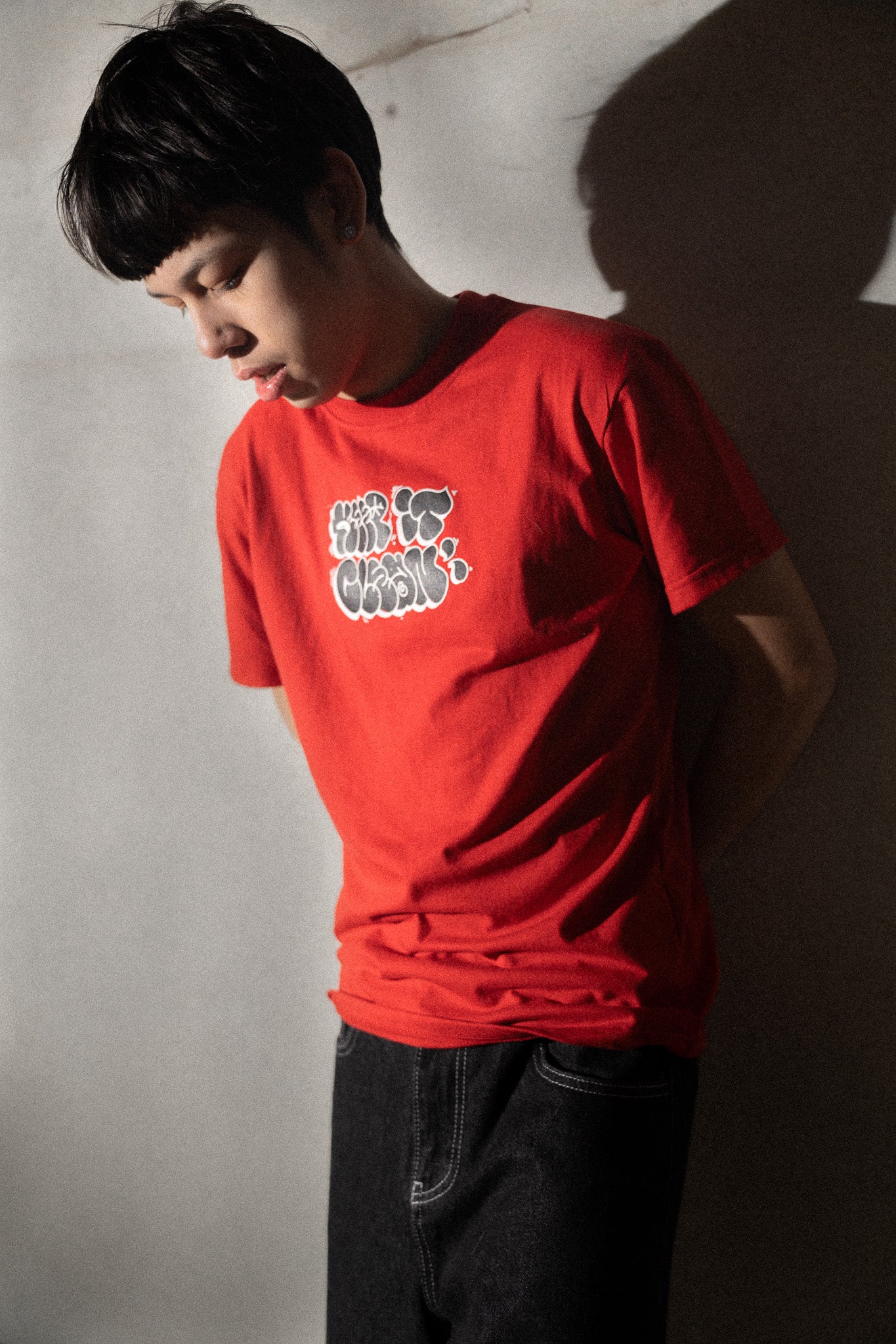 KEEP IT CLEAN - THROW UP TEE - RED