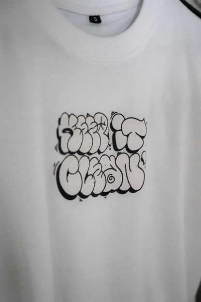 KEEP IT CLEAN - THROW UP TEE - WHITE