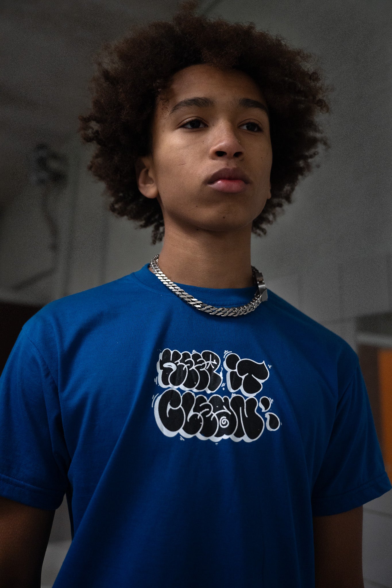 KEEP IT CLEAN - THROW UP TEE - ROYAL BLUE