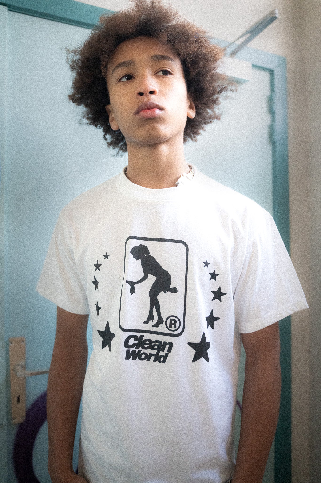 KEEP IT CLEAN - CLEANING LADY TEE - WHITE