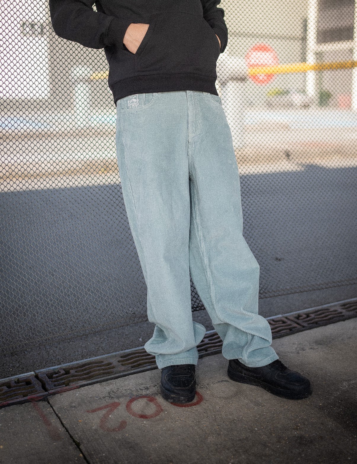 KEEP IT CLEAN - LOOSE PANT CORDUROY - AQUA/MINT