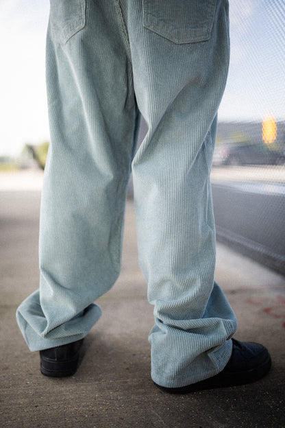 KEEP IT CLEAN - LOOSE PANT CORDUROY - AQUA/MINT