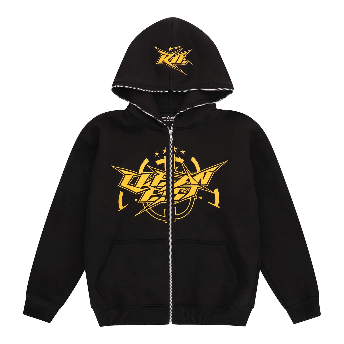 KEEP IT CLEAN - INFINITY FULL ZIPPER HOOD - BLACK/YELLOW*