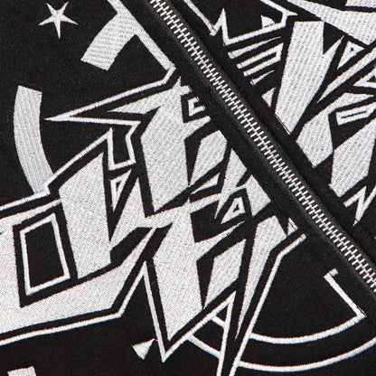 KEEP IT CLEAN - INFINITY FULL ZIPPER HOOD - BLACK/WHITE *