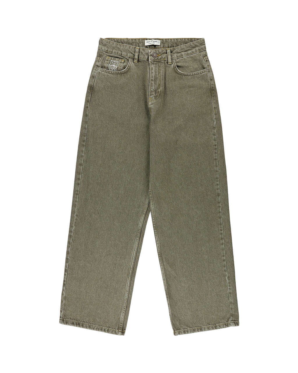 KEEP IT CLEAN - LOOSE PANT DARK SAGE
