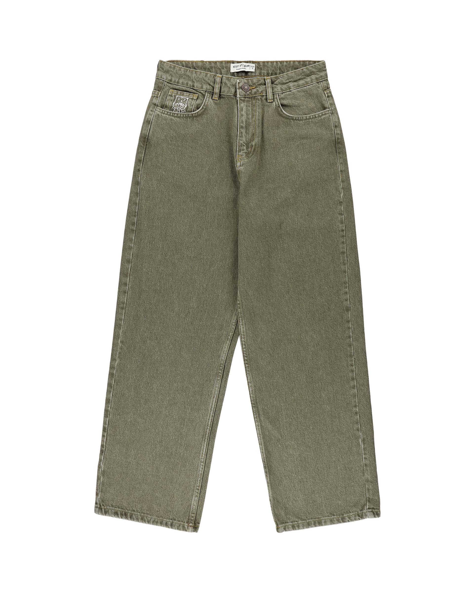 KEEP IT CLEAN - LOOSE PANT DARK SAGE