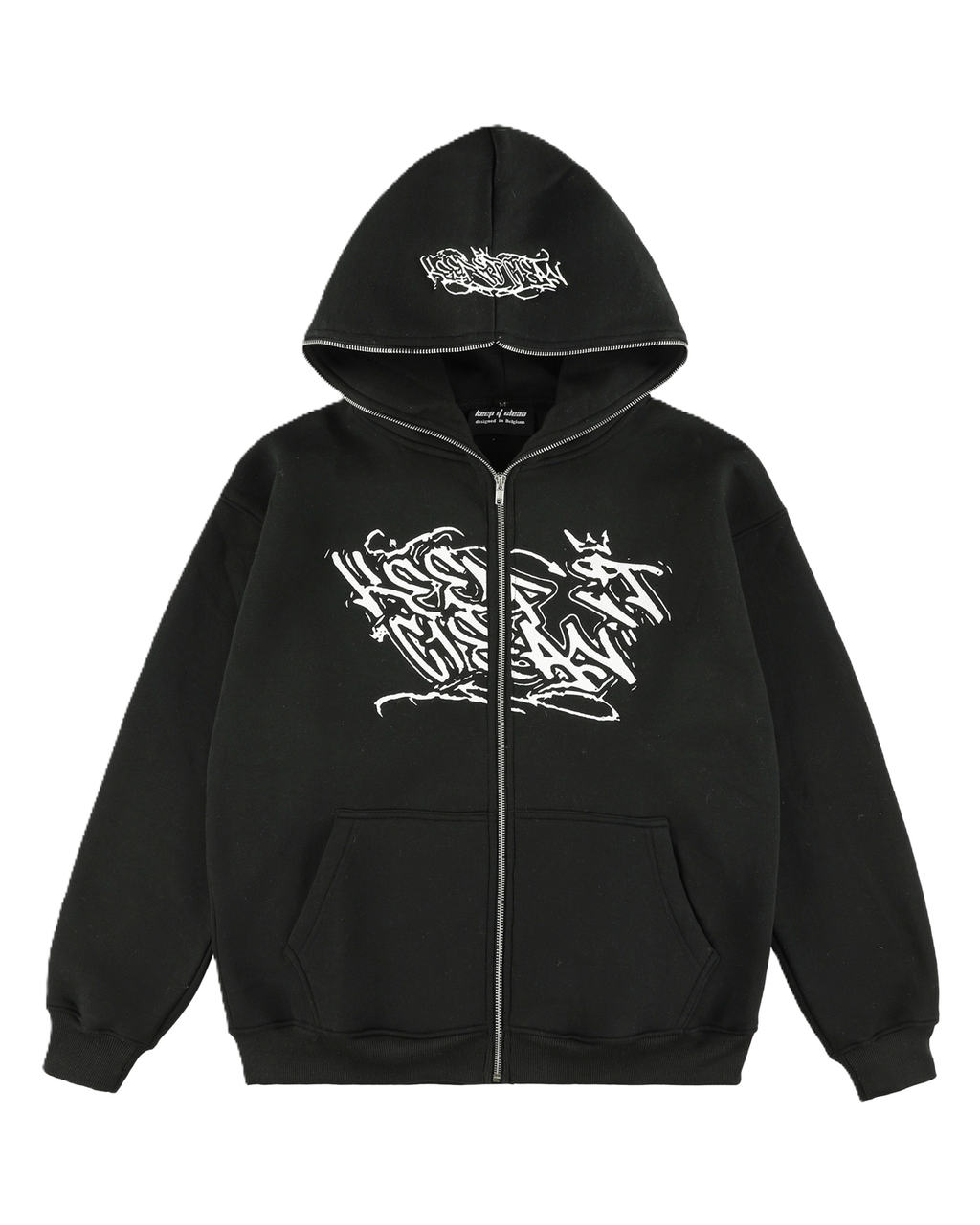 KEEP IT CLEAN "SIXT CIRCLE" FULL ZIP HOOD BLACK