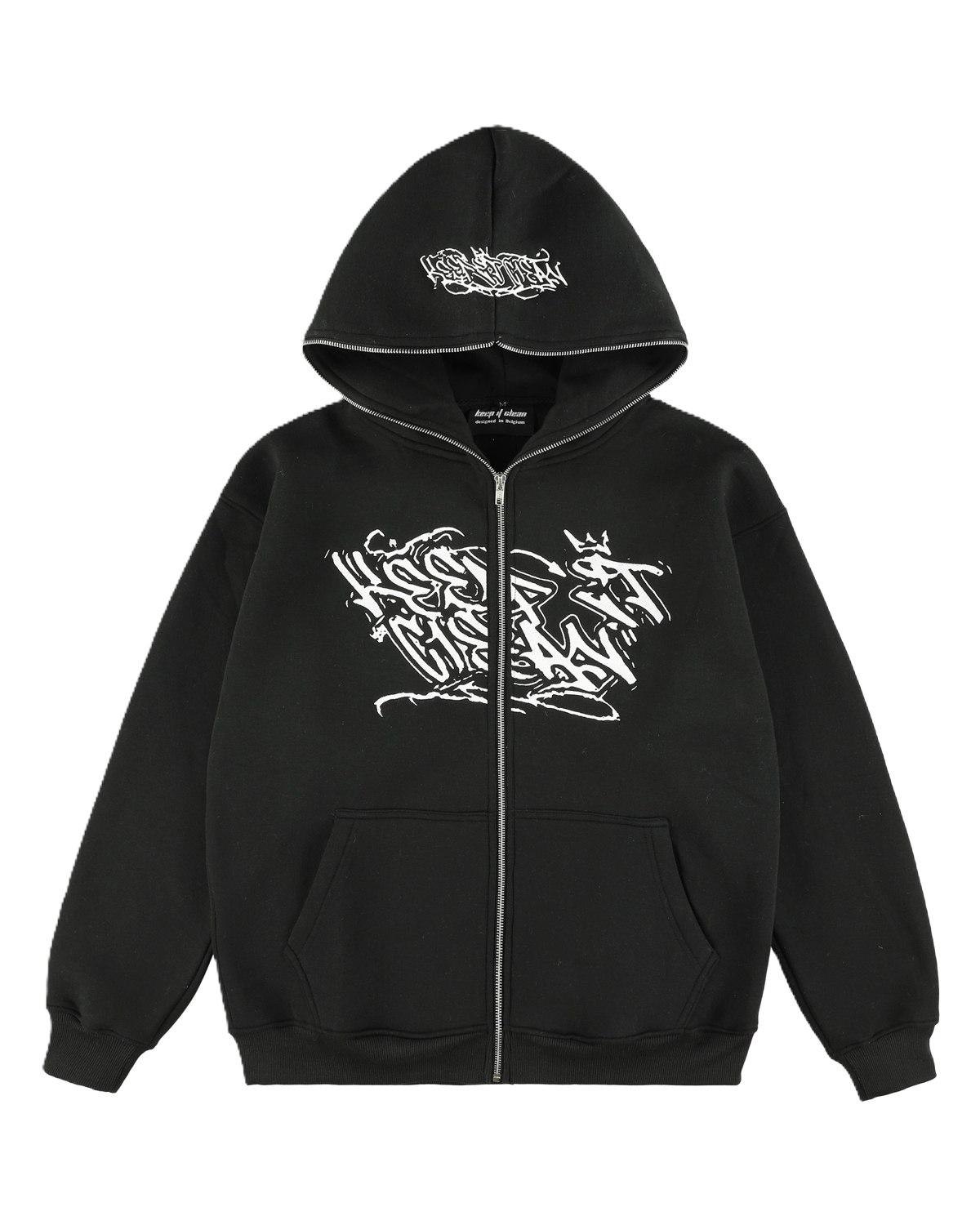 KEEP IT CLEAN "SIXT CIRCLE" FULL ZIP HOOD BLACK