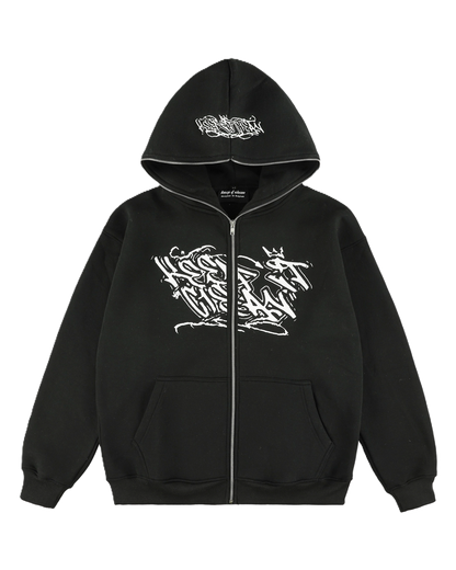 KEEP IT CLEAN "SIXT CIRCLE" FULL ZIP HOOD BLACK