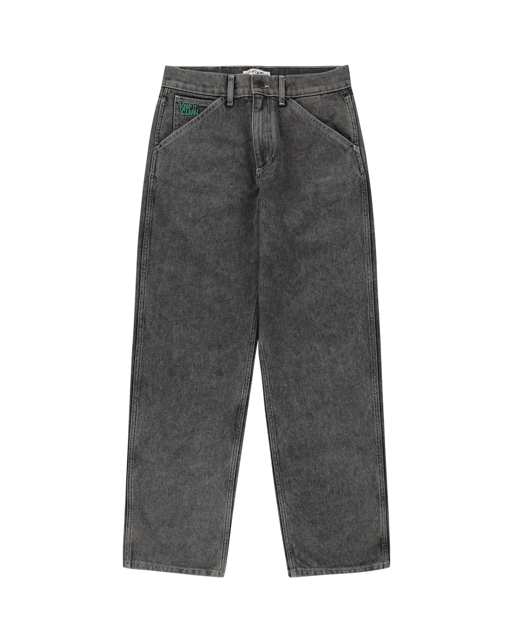KEEP IT CLEAN - RELAXED PANTS ULTRA FADED BLACK