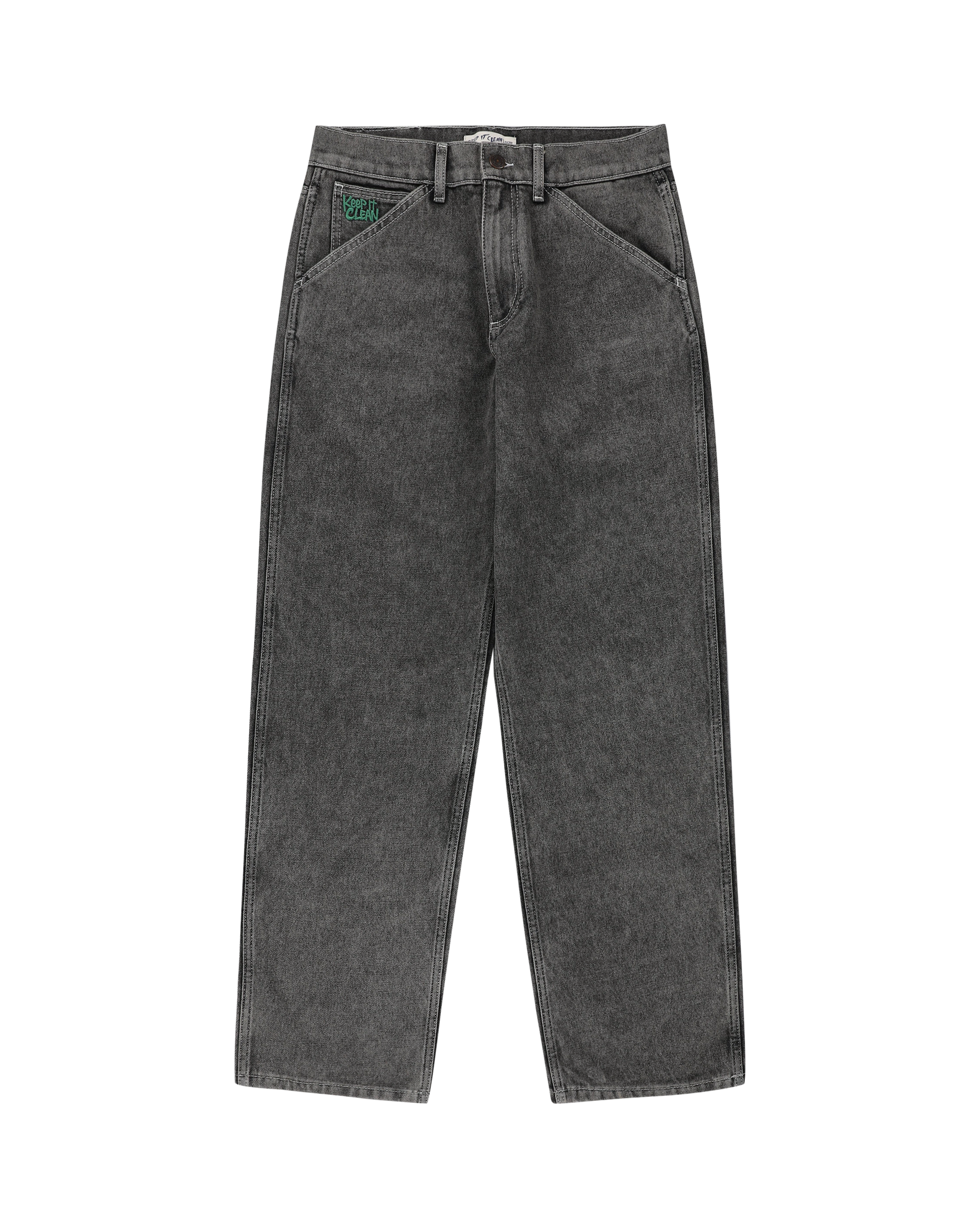 KEEP IT CLEAN - RELAXED PANTS ULTRA FADED BLACK