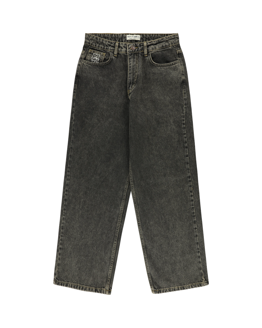 KEEP IT CLEAN - LOOSE PANT - FADED BLACK