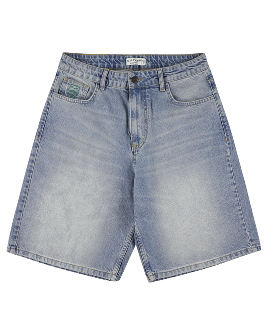 KEEP IT CLEAN - LOOSE SHORT - BLUE  EMBROIDED