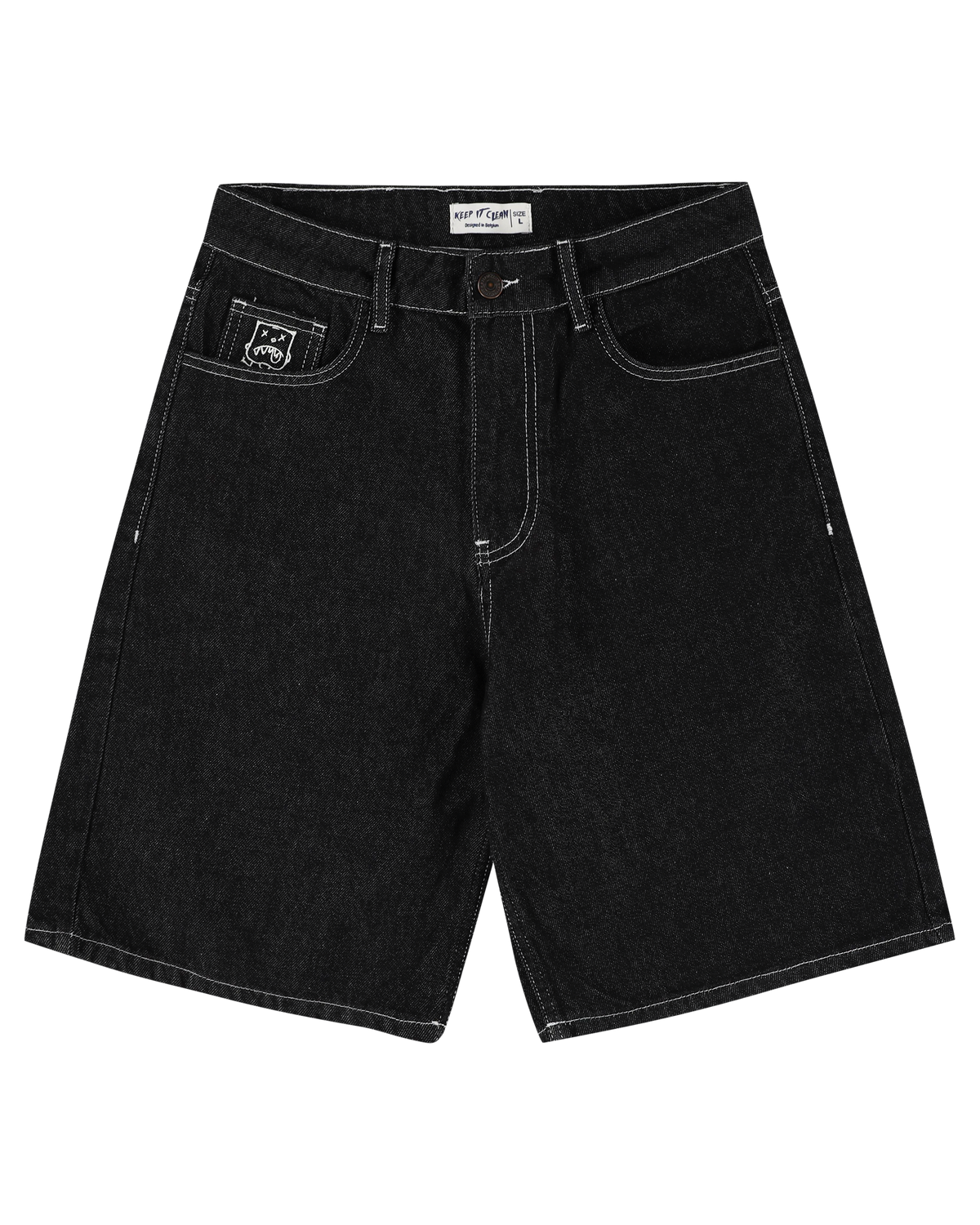 KEEP IT CLEAN - LOOSE SHORT - BLACK  GRAFFITI TAG