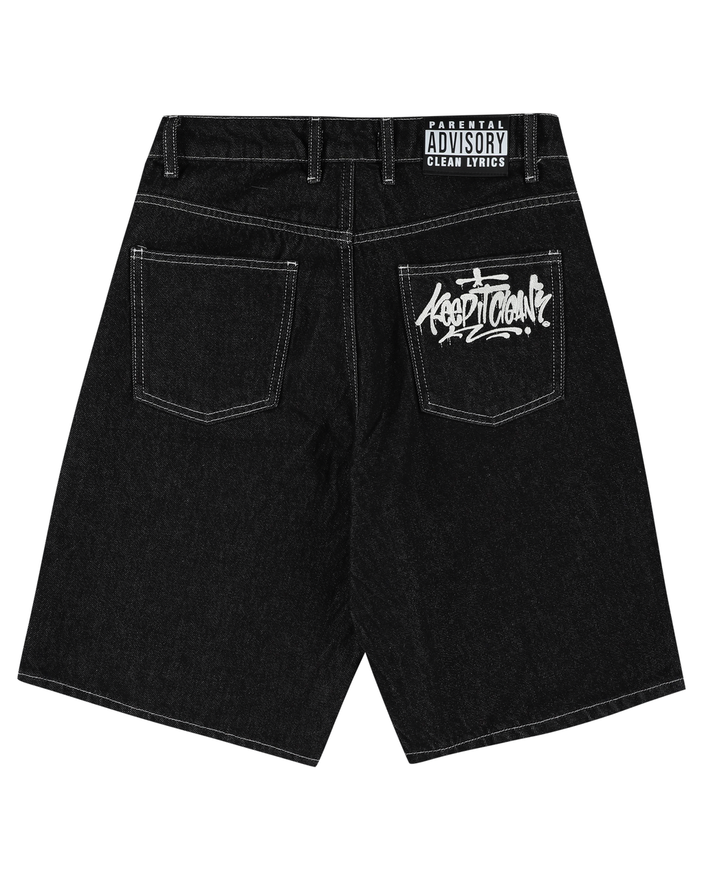 KEEP IT CLEAN - LOOSE SHORT - BLACK  GRAFFITI TAG
