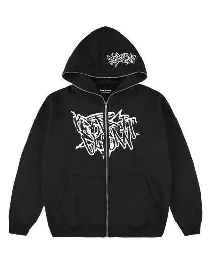 KEEP IT CLEAN "STREETCODE" FULL ZIP UP HOODIE BLACK