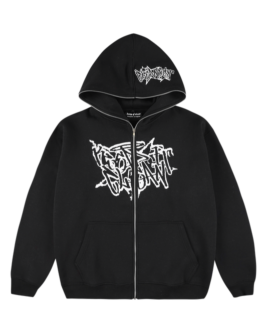 KEEP IT CLEAN "STREETCODE" FUL ZIP UP HOODIE BLACK