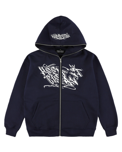 KEEP IT CLEAN "SIXT CIRCLE" FULL ZIP HOOD NAVY