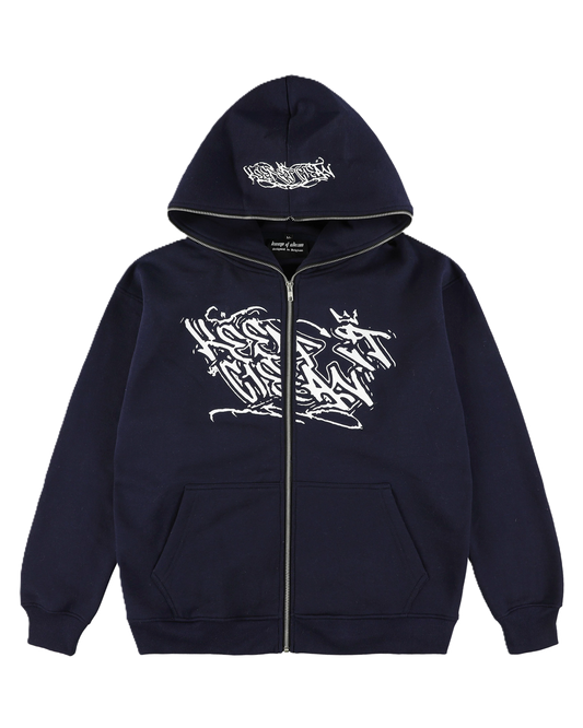 KEEP IT CLEAN "SIXT CIRCLE" FULL ZIP HOOD NAVY