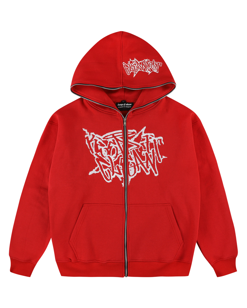 KEEP IT CLEAN "STREETCODE" FULL ZIP UP HOODIE BLOODY RED