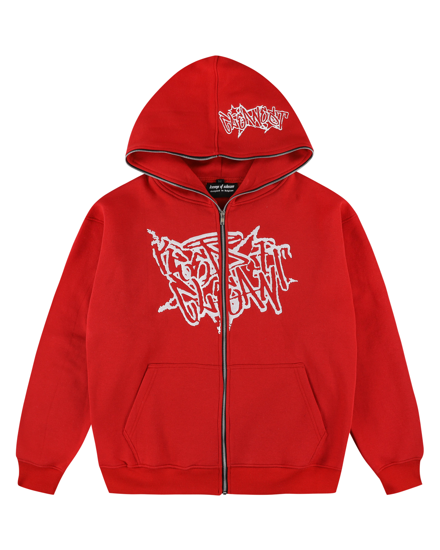 KEEP IT CLEAN "STREETCODE" FULL ZIP UP HOODIE BLOODY RED