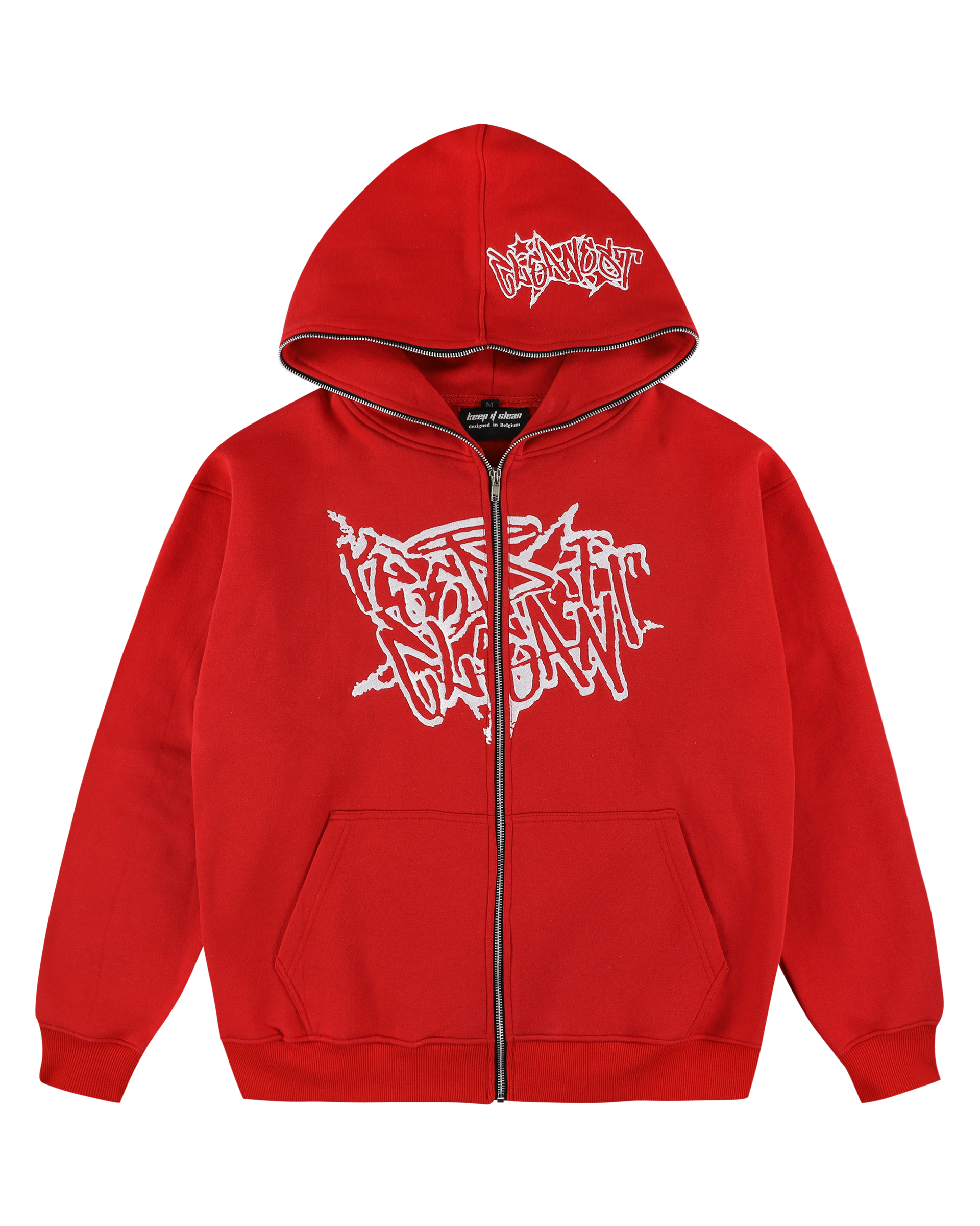 KEEP IT CLEAN "STREETCODE" FULL ZIP UP HOODIE BLOODY RED