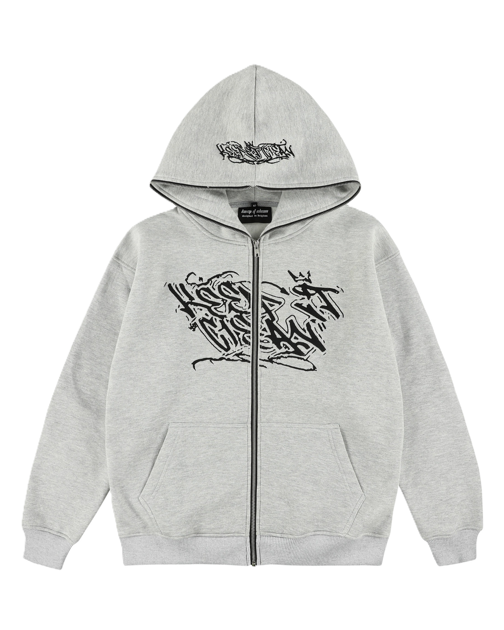 KEEP IT CLEAN "SIXT CIRCLE" FULL ZIP HOOD GREY
