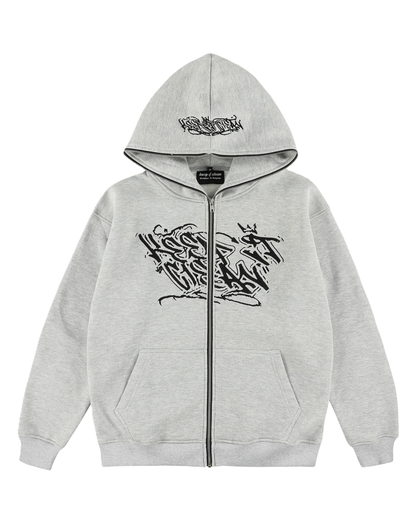 KEEP IT CLEAN "SIXT CIRCLE" FULL ZIP HOOD GREY