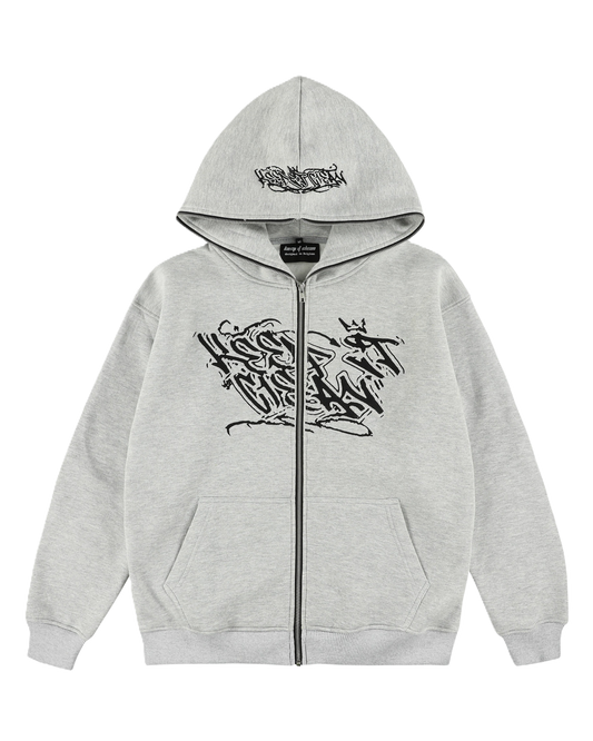 KEEP IT CLEAN "SIXT CIRCLE" FULL ZIP HOOD GREY