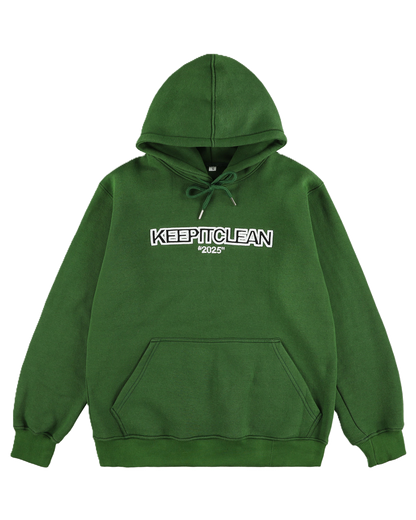 KEEP IT CLEAN -EVERBOLD GREEN HOODIE