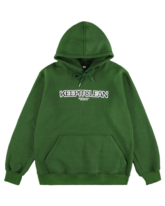 KEEP IT CLEAN -EVERBOLD GREEN HOODIE