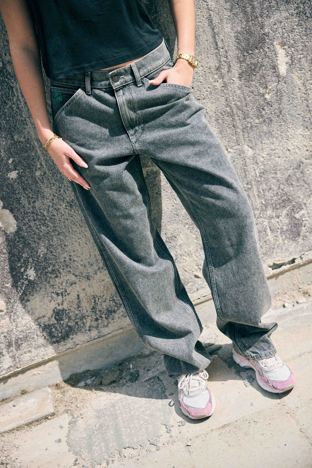 KEEP IT CLEAN - RELAXED PANTS ULTRA FADED BLACK