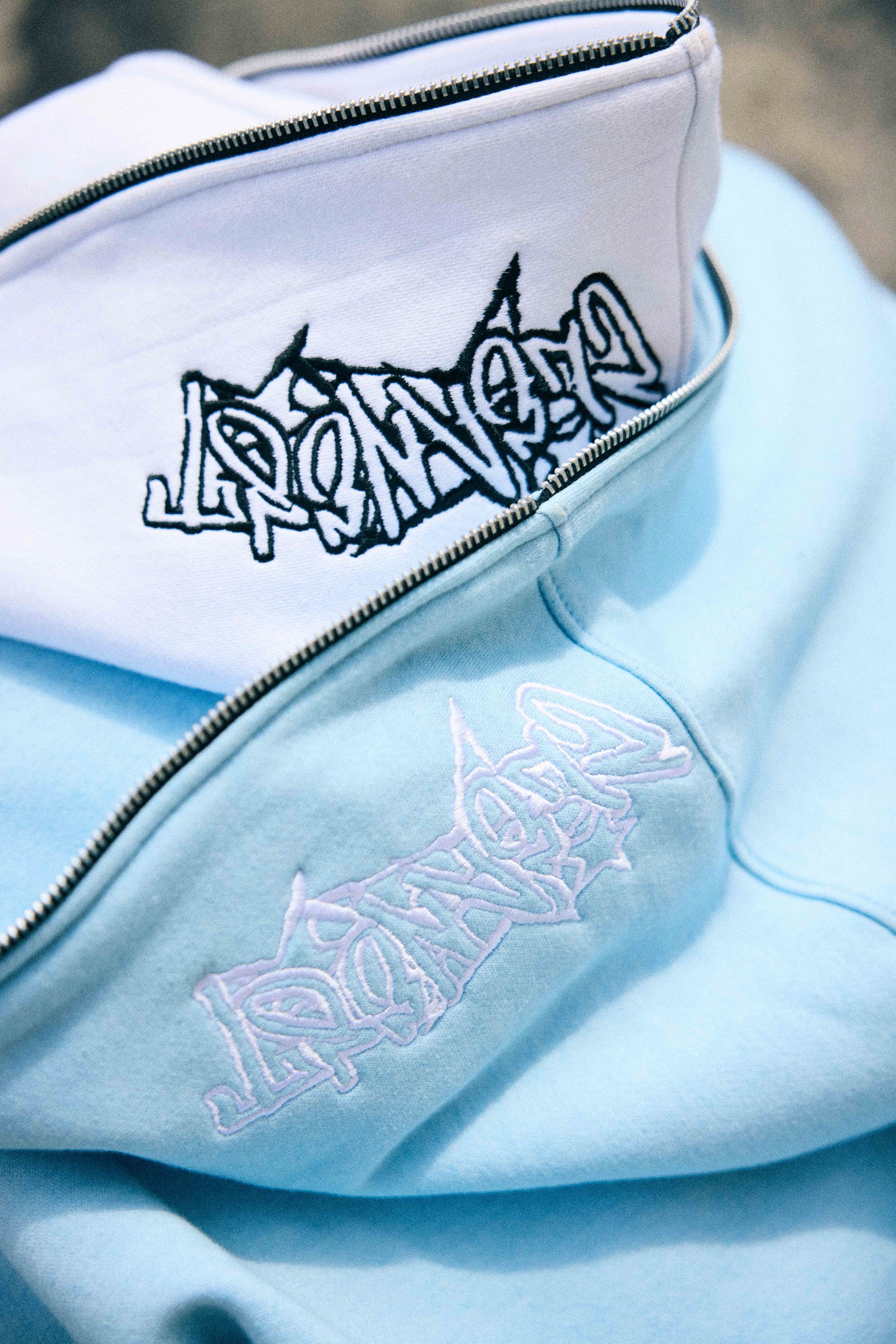 KEEP IT CLEAN "STREETCODE" FULL ZIP UP HOODIE BLUE SKY