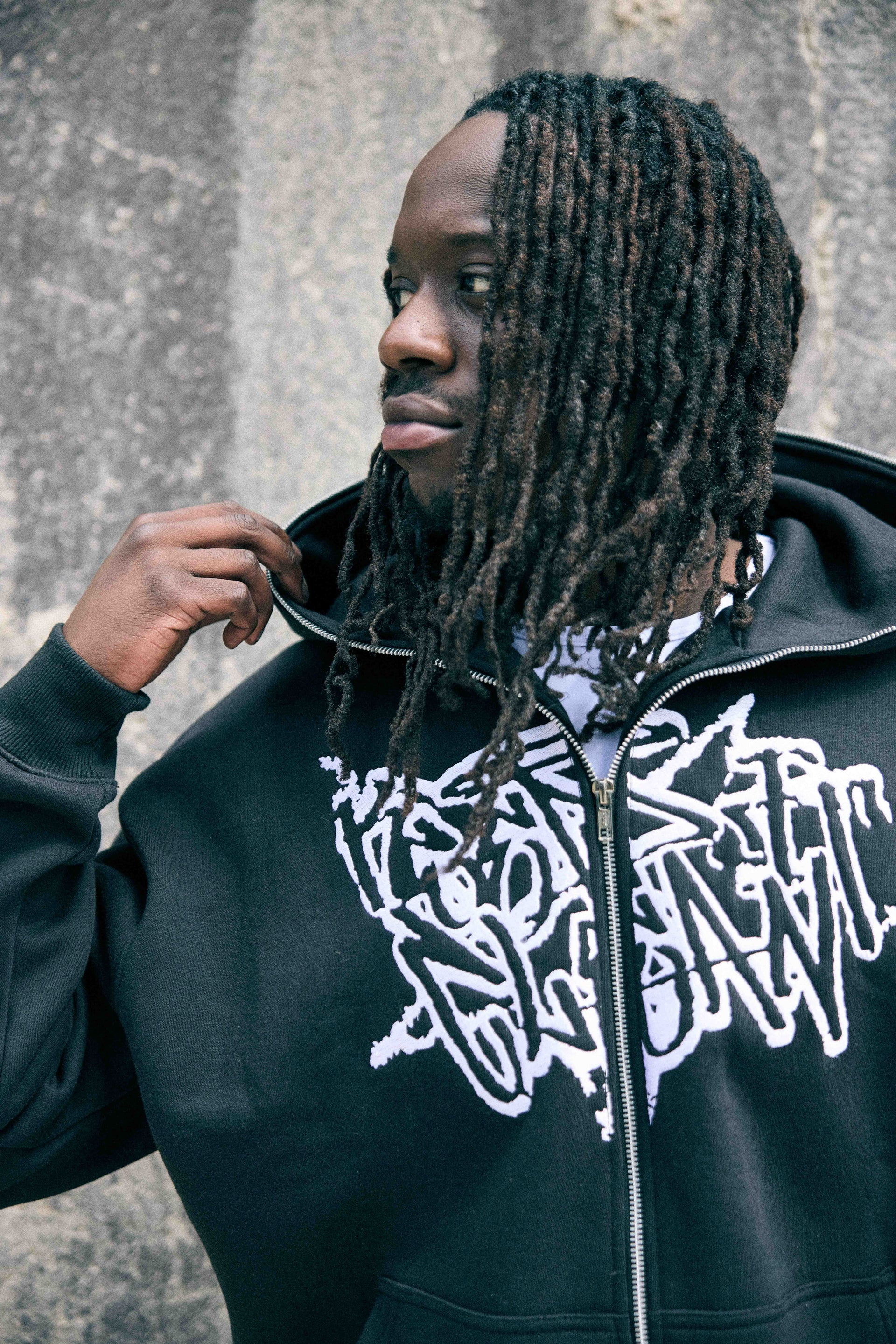 KEEP IT CLEAN "STREETCODE" FULL ZIP UP HOODIE BLACK