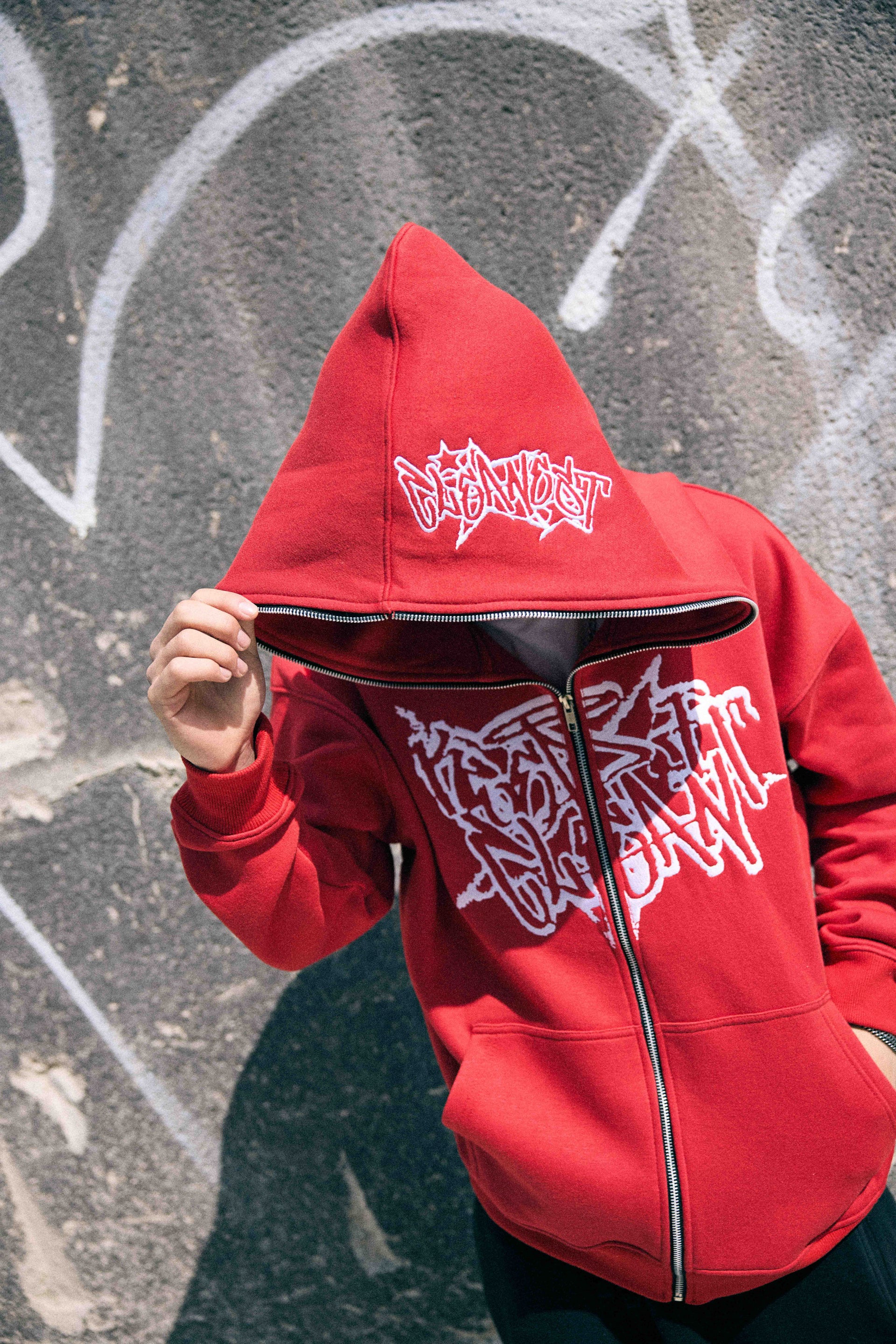 KEEP IT CLEAN "STREETCODE" FULL ZIP UP HOODIE BLOODY RED