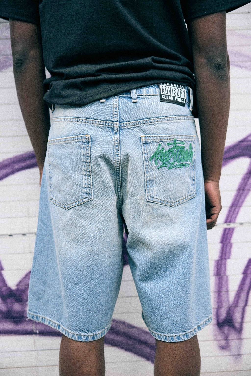 KEEP IT CLEAN - LOOSE SHORT - BLUE GRAFFITI TAG