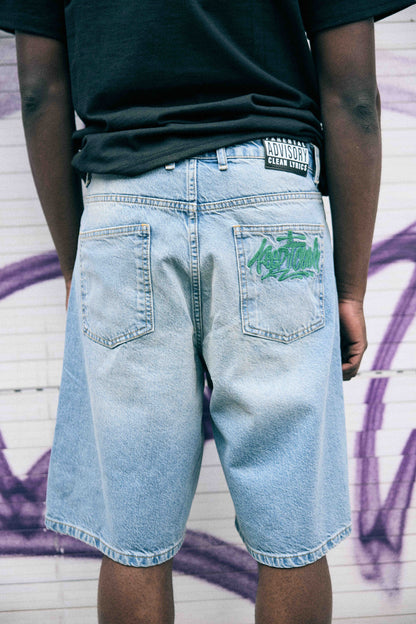 KEEP IT CLEAN - LOOSE SHORT - BLUE GRAFFITI TAG