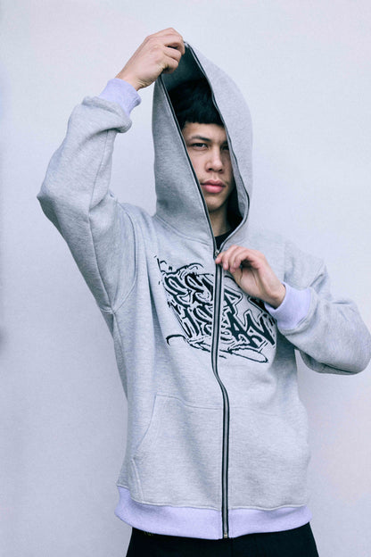 KEEP IT CLEAN "SIXT CIRCLE" FULL ZIP HOOD GREY