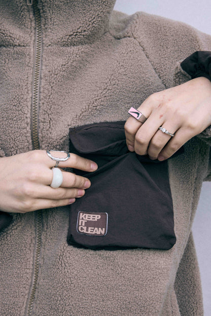 K.I.C. URBAN SHERPA JACKET MOCHA BROWN