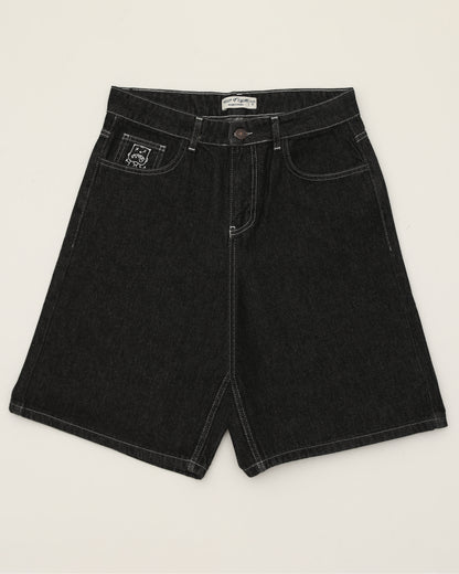 KEEP IT CLEAN - LOOSE SHORT THROW UP - BLACK WASHED